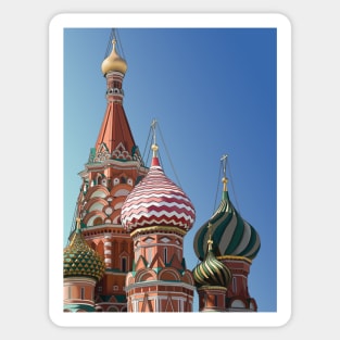 Saint Basil's Cathedral Digital Painting Sticker